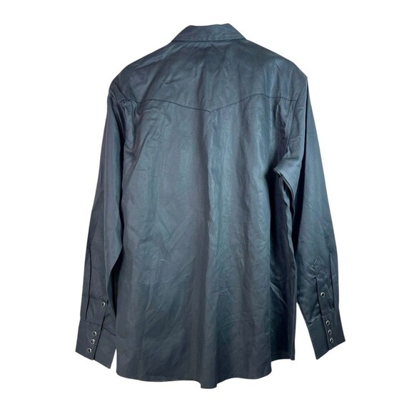 Wrangler Cowboy Cut Pearl Snap Button Up Shirt Western Classic Fit Size L NWT - Picture 2 of 11